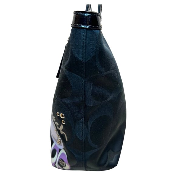 COACH DAISY POP OPTIC BLACK TOTE BAG - Picture 5 of 11